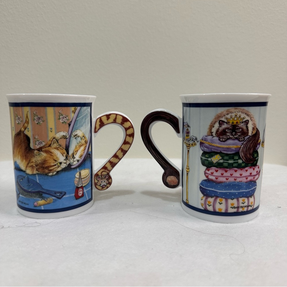 Cat-Themed Ceramic Mugs Set